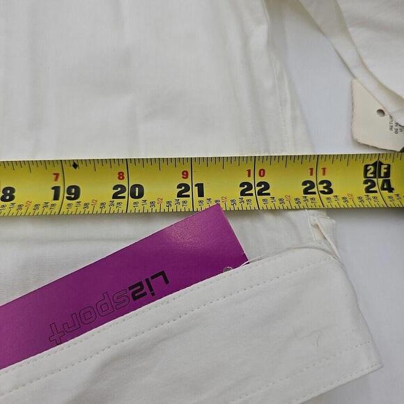 Vintage ‘80’s Lizsport Short Sleeve Jumpsuit With Elastic Waist White Size L NWT - Picture 7 of 14